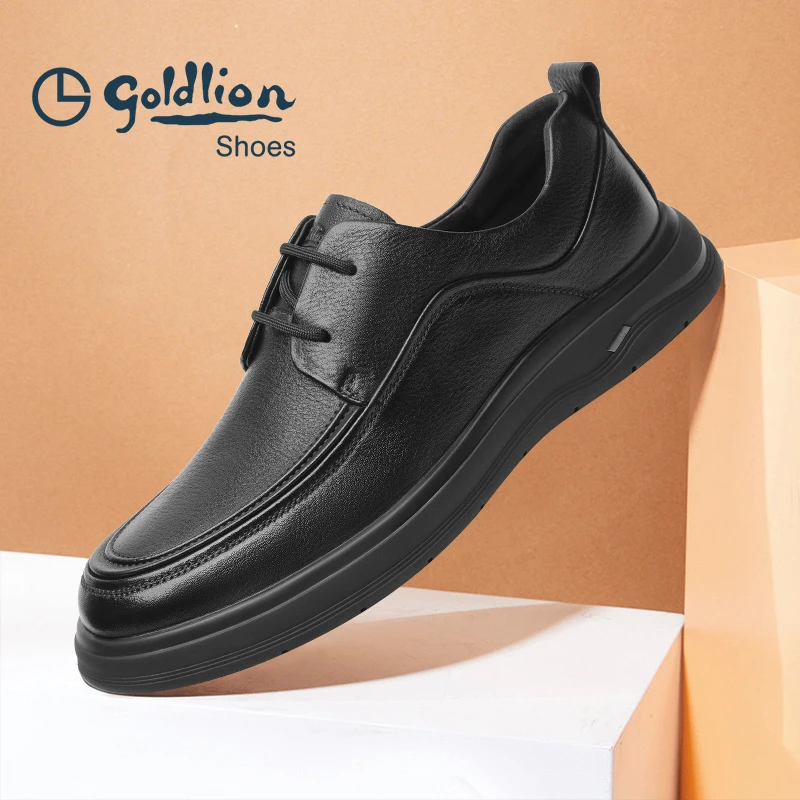 金利来男鞋商务休闲皮鞋春夏新款软面舒适皮鞋时尚简约百搭系带鞋