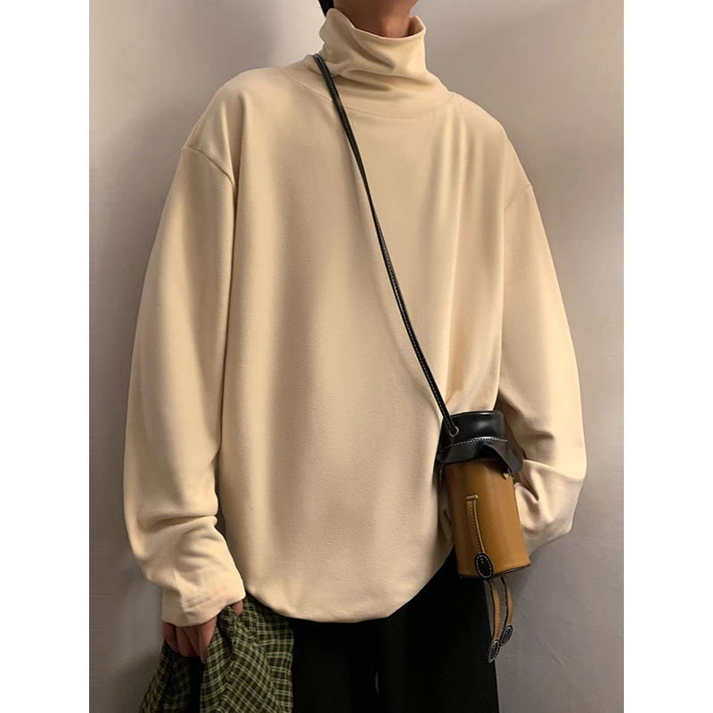 2024长袖纯色内搭高领德绒保暖打底衫