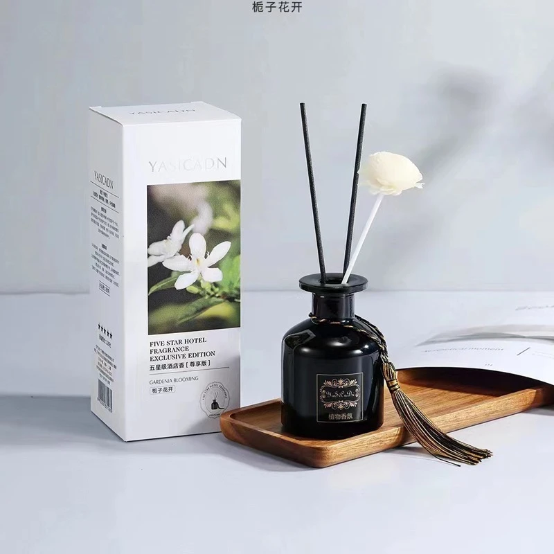 【品味生活】进口原料 清香型植物香薰 室内持久栀子花天然藤条 6