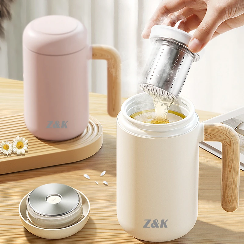【晶晶亲测高货】香港潮品Z&K高颜值办公茶水分离316陶瓷涂层保温杯