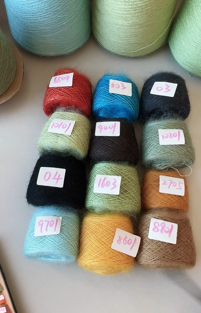 日本原桶真丝马海毛，56幼马海44桑蚕丝，25克的价格