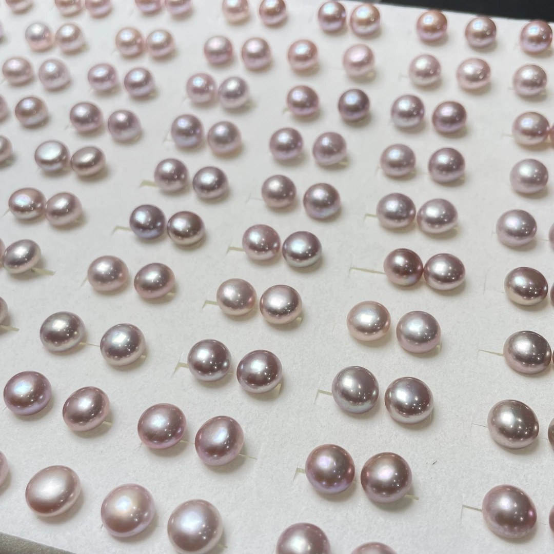 强皮光妖紫色淡水珍珠9-10mm银针s925KT24113016多样性发其一