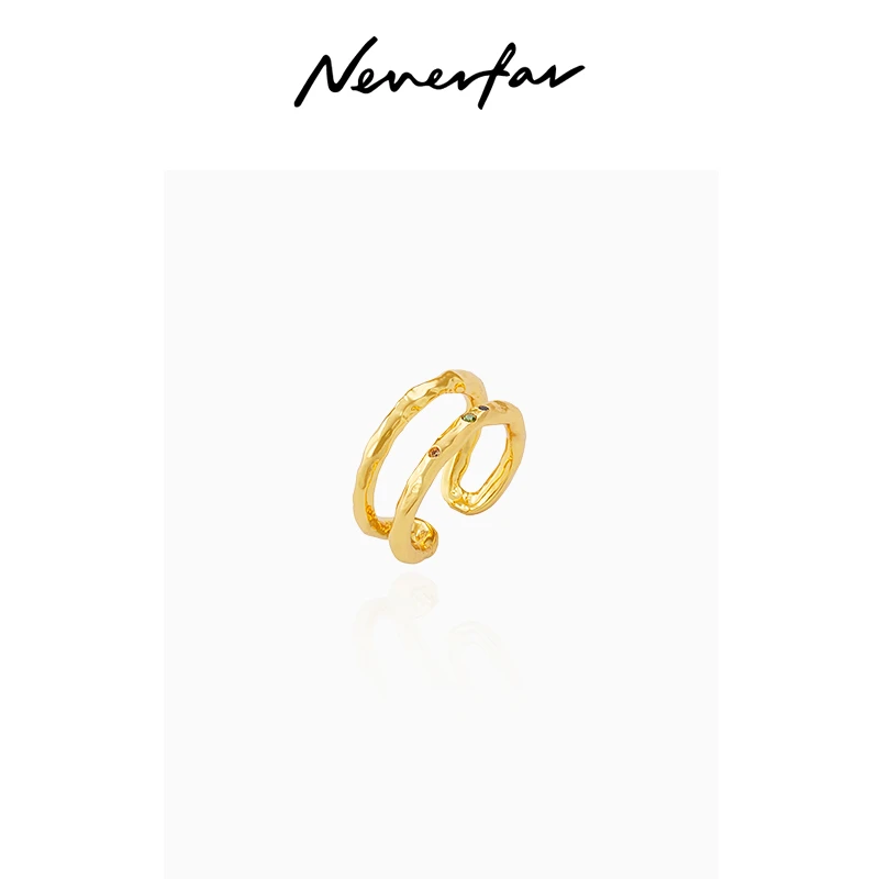 neverfar 铜合金戒指 Neverland未远之境系列圆环戒指