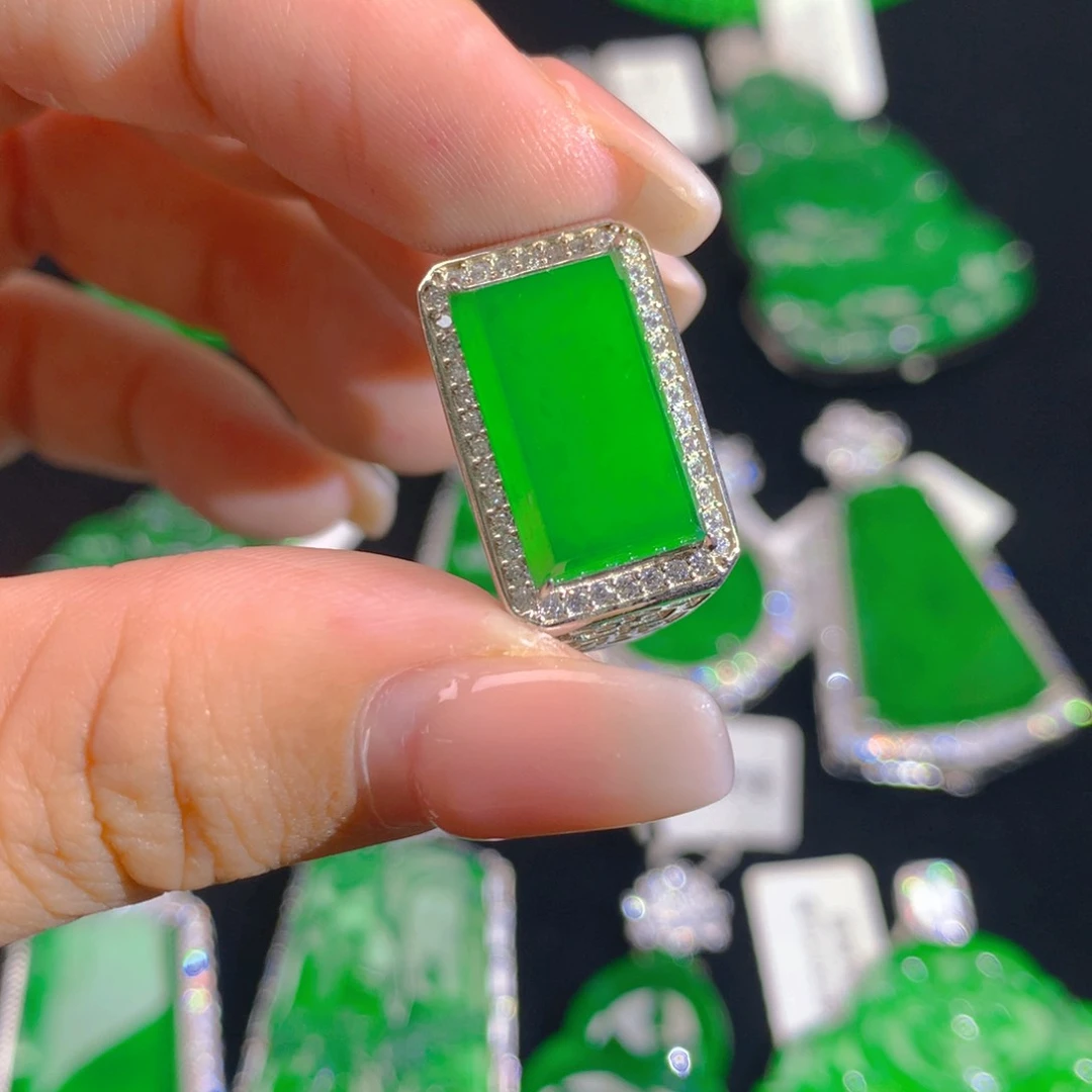 翡翠颈饰银S925镶嵌11111111