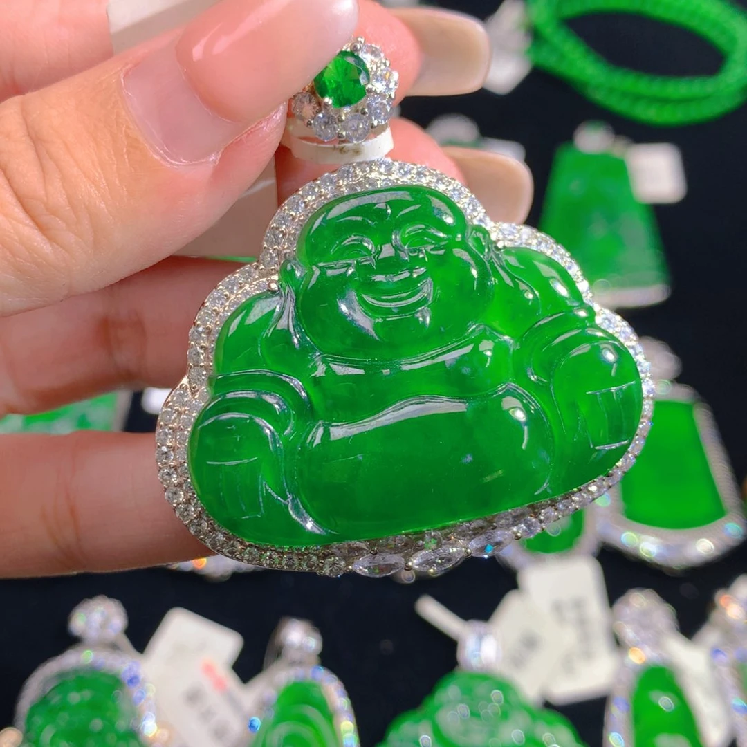 翡翠颈饰银S925镶嵌111111111