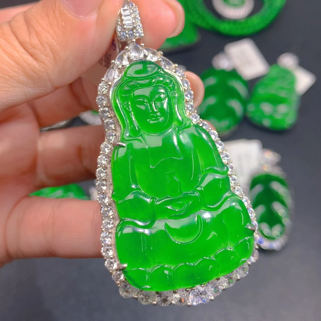 翡翠颈饰银S925镶嵌11111111111