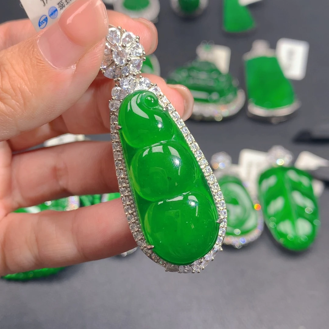 翡翠颈饰银S925镶嵌11111111111