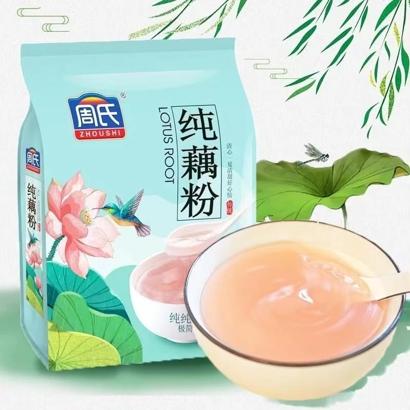 ZHOUSHI/周氏纯藕粉正品西湖藕粉原味红枣冰糖桂花莲藕粉羹小袋装
