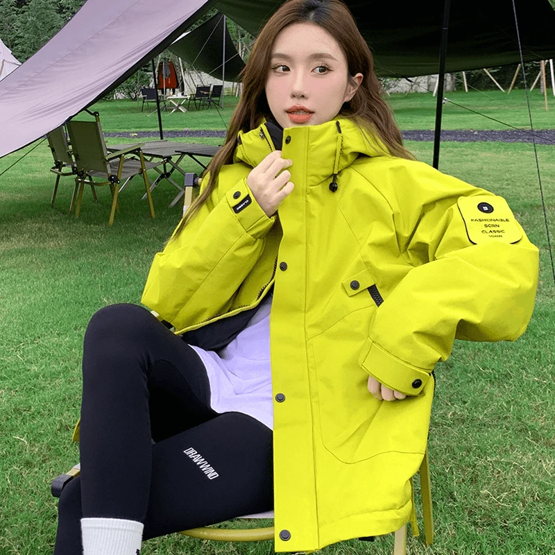 春秋情侣款三防冲锋衣户外男女夹克防风防水耐磨连帽单冲夹克外套
