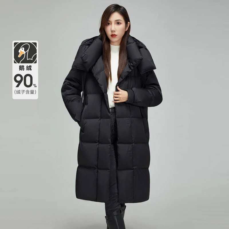 【雪中飞】雪中飞新款长款女士鹅绒羽绒服X40141160F