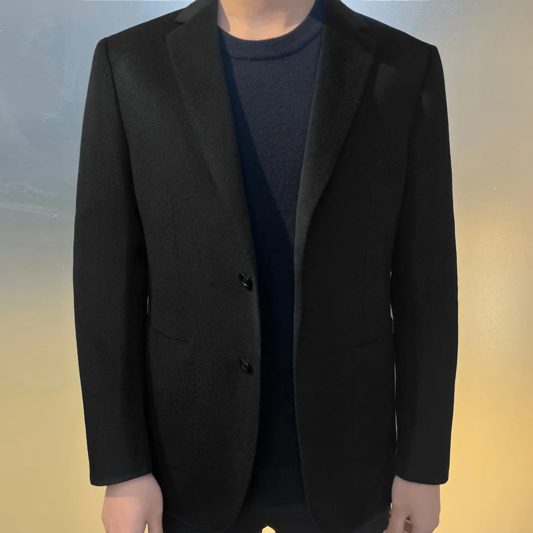 【100分羊毛西装】男士时尚休闲秋冬商务纯色西服秋季羊毛单西修身