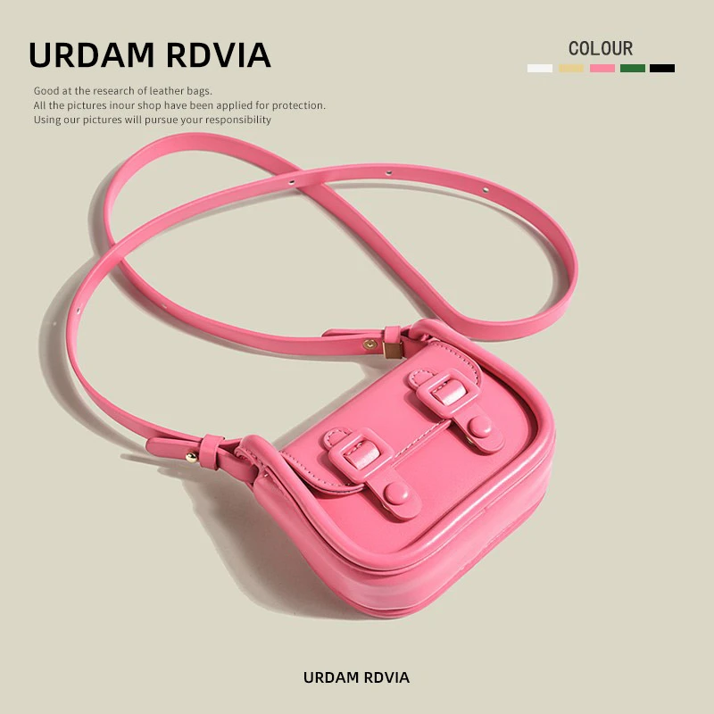 URDAM RDVIA迷你粉色小包包2024新款高级感小众设计口红包斜挎包