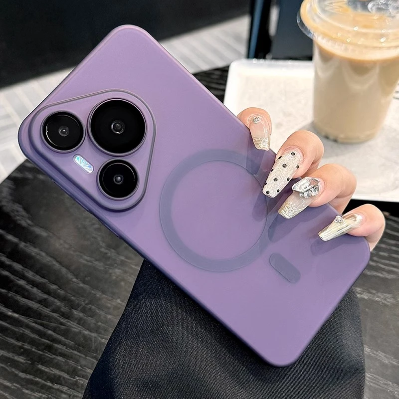 磨砂肤感华为pura70pro手机壳适用puar70ultra磁吸充电超薄新款壳