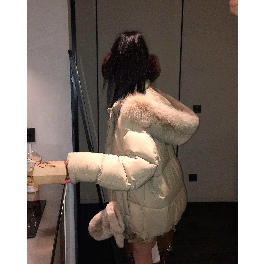 COCO皮草“月光欧包”进口90白鹅绒羽绒服长/短款外套女冬保暖