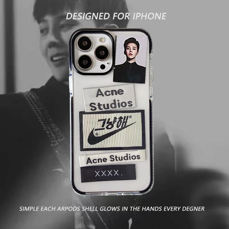 GD权志龙适用于苹果16手机壳简约x创意15promax潮12DIY标签13个性