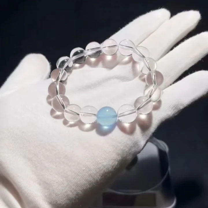 非金属仿水晶手链 ananstudio“海蓝蓝”白手链（多样性发货）