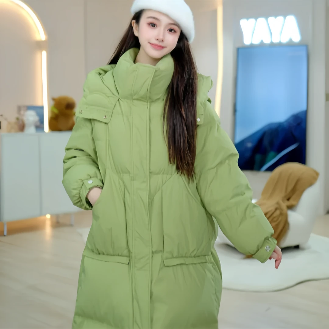 YAYA/鸭鸭时尚休闲百搭韩版减龄保暖大被子冬季女士长款羽绒服
