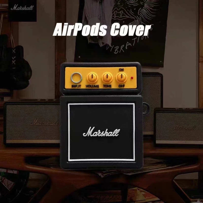 马歇尔音响airpodspro1/2代耳机套苹果3代保护壳硅胶软复古蓝牙