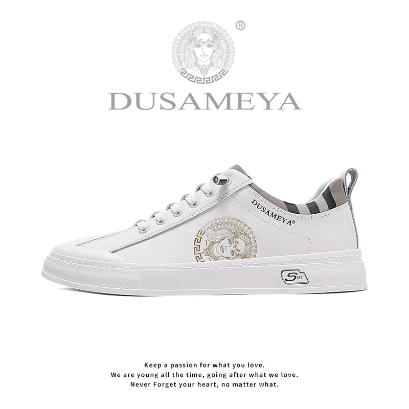 DUSAMEYA/杜莎米娅港澳轻奢时尚百搭低帮小白鞋透气板鞋D6676