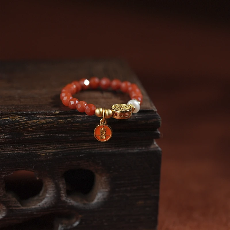 在忆南红戒指国风小众戒指多样性发货 发其一