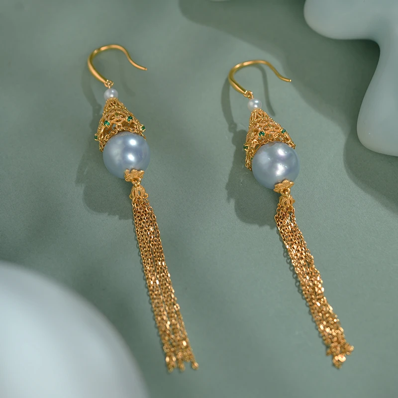 在忆 925银耳饰 轻奢百搭流苏银耳环