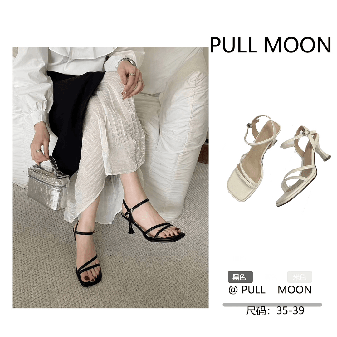 春夏款韩版简约百搭一字扣性感细跟女鞋凉鞋 99-131