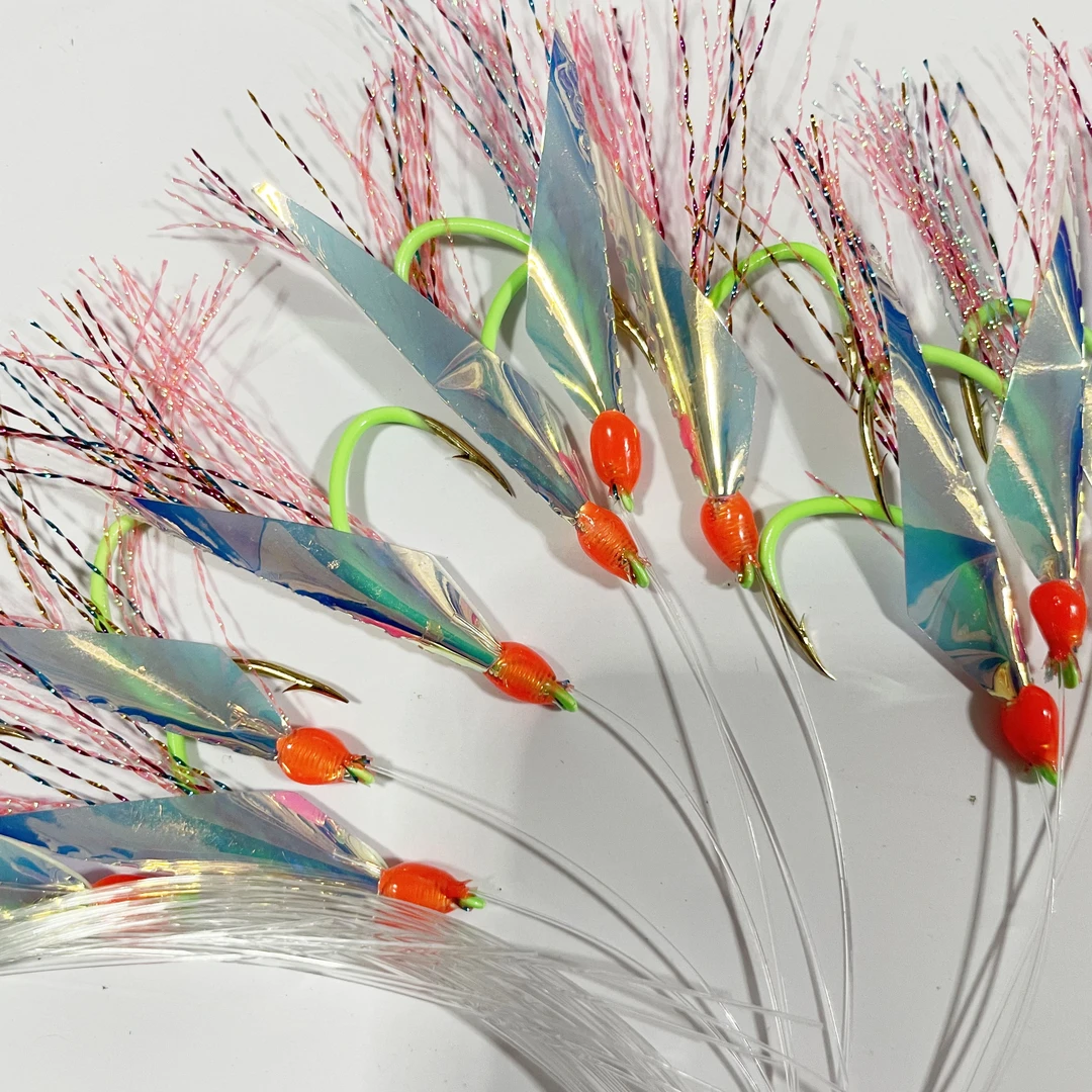 绑好海钓阿矶夜光仿生鱼皮钩