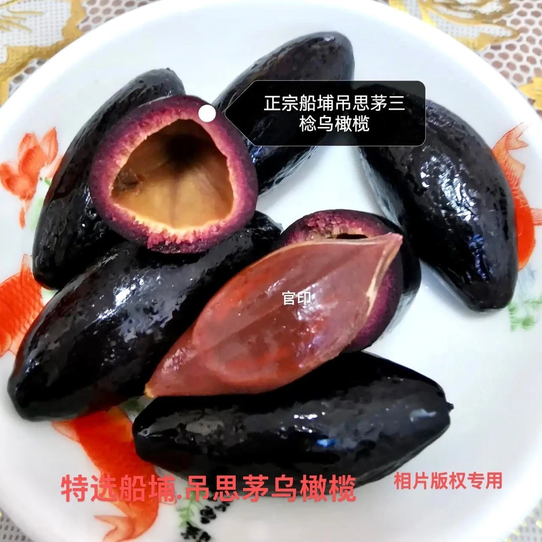 正宗船埔吊思茅三棯乌橄榄2斤（假一赔三)普宁船埔特产食用