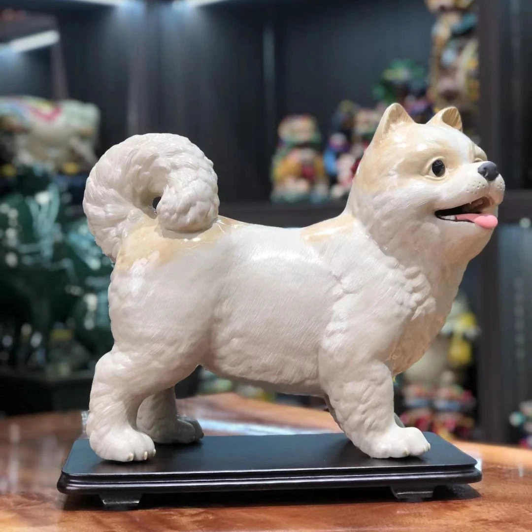 《旺财》陶瓷作品，家居公司会所礼品装饰摆件，尺寸：33X17X32