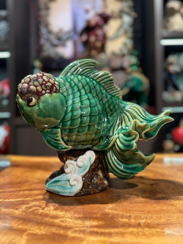 【年年有余】陶瓷29*16*27家具客厅玄关办公室禅茶空间礼品摆件