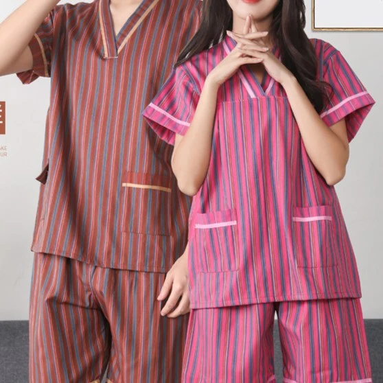 汗蒸服女纯棉情侣装大码加肥男士桑拿服按摩足疗全棉浴服汗蒸衣服