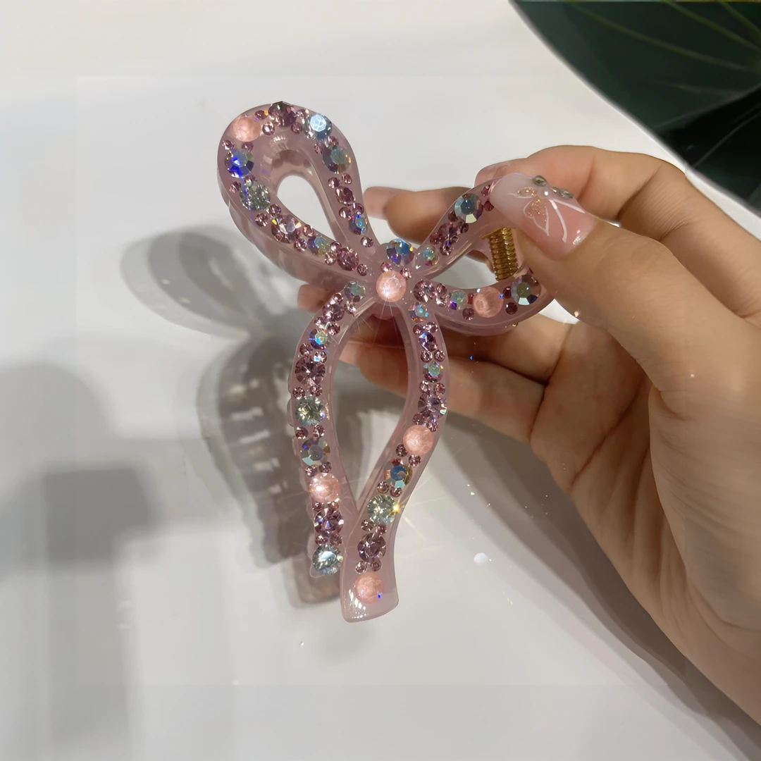 轻奢韩版甜美飘带抓夹