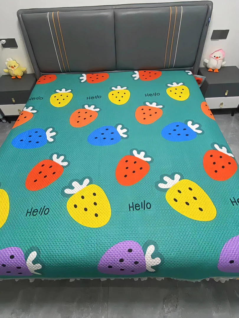 四季通用双面三层加厚防滑亲肤绗缝榻榻米床单多功能学生两用两面