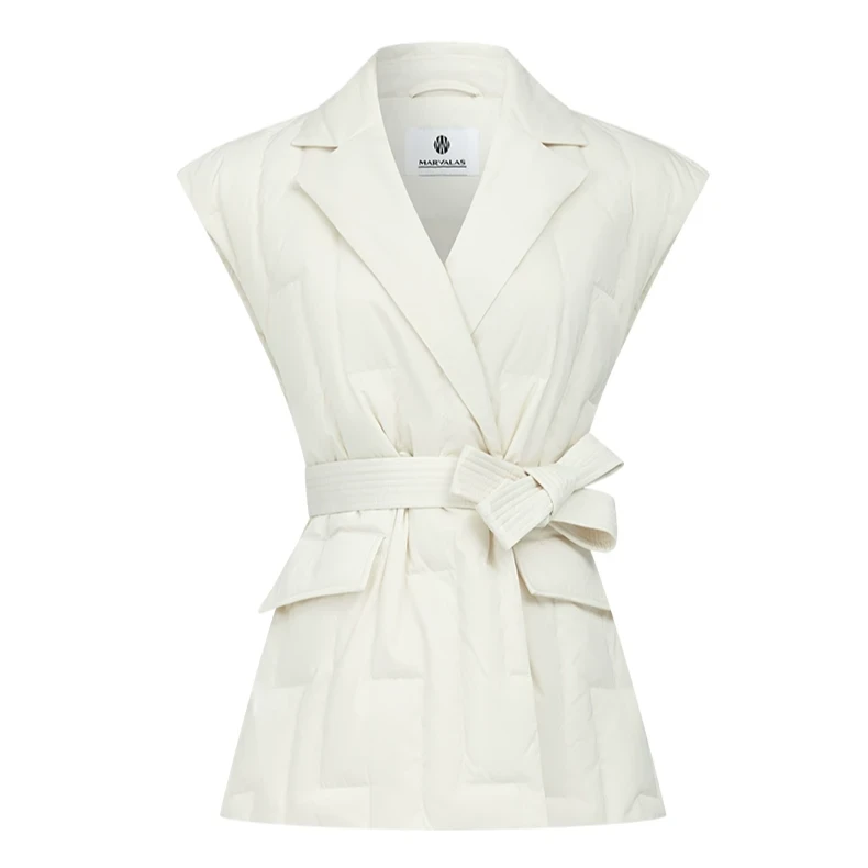 【诗语专属】曼德诗羽绒马甲秋冬轻薄设计感马夹M419005789