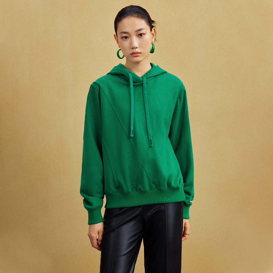 【籽言专属】M317301986舒适宽松全棉卫衣时尚连帽抽绳百搭休闲