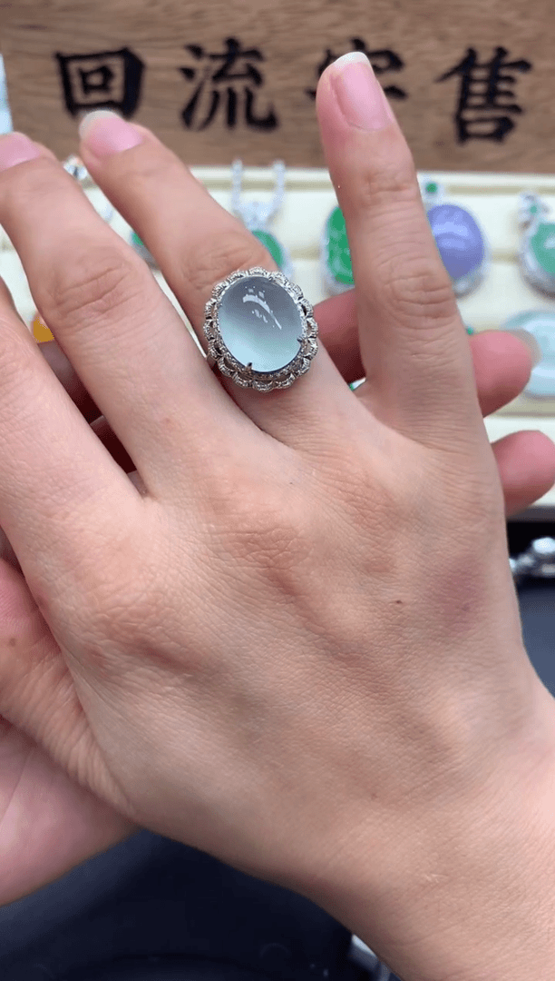 【闪购商品】翡翠戒指18K金镶嵌470-多人