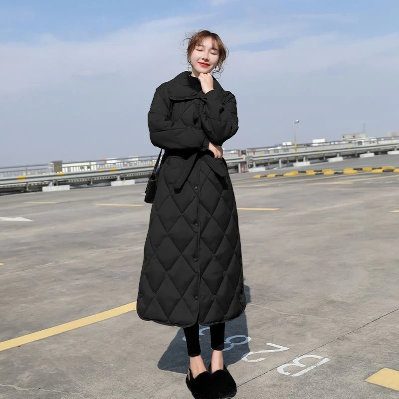 波司澄羽绒服2023冬季新款韩版爆款长款过膝羽绒羽绒女收腰显瘦轻