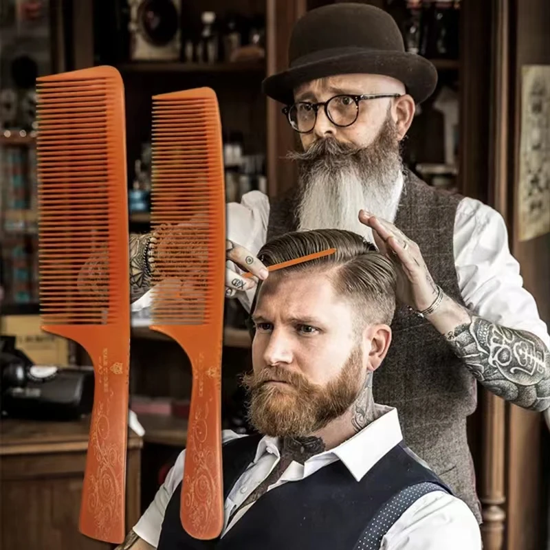 战虎理发梳子剪发梳发型师美发电木男士平头梳加厚手柄两用理发店