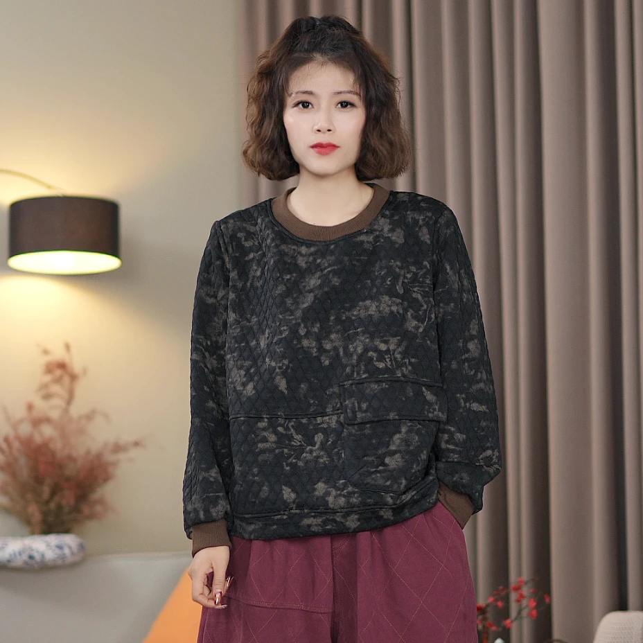 印花长袖卫衣女S1316