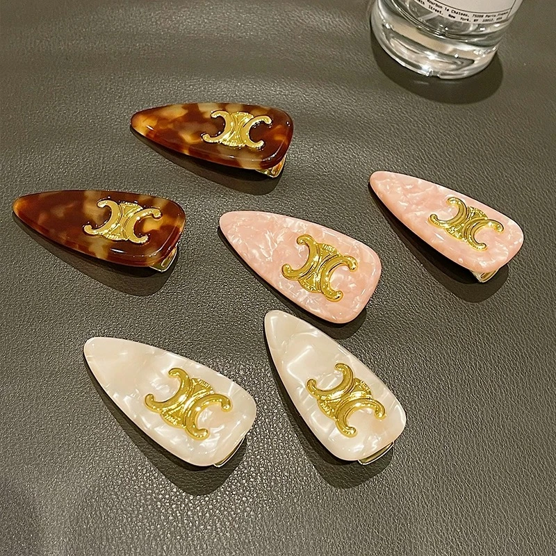 法式复古水滴形鸭嘴夹