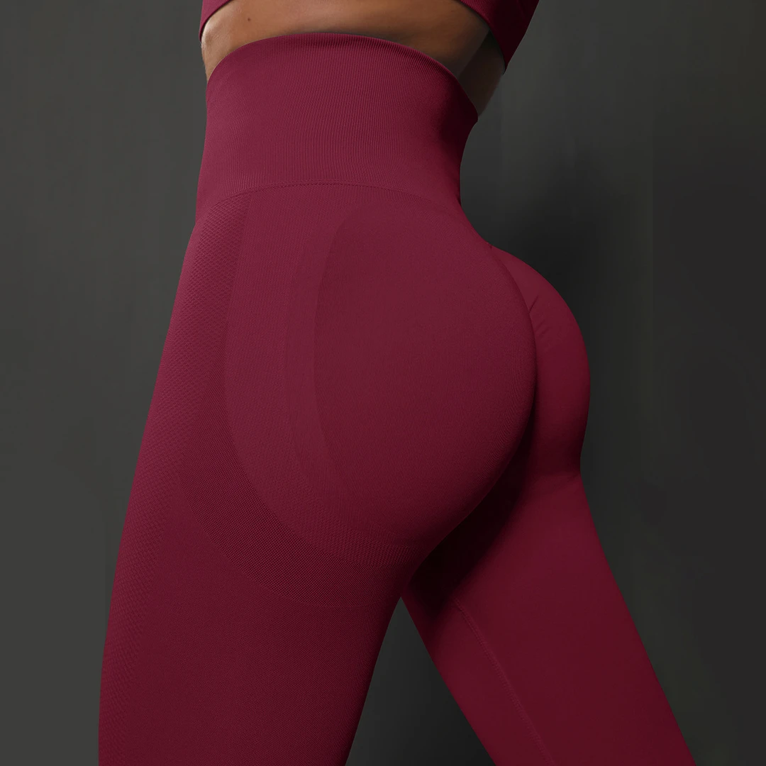 【勿上架】2024新款蜜桃臀纯色版2209高腰提臀健身撸铁9分裤