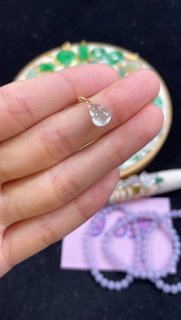 【闪购商品】翡翠吊坠(不含链)18K金镶嵌一个  JK326