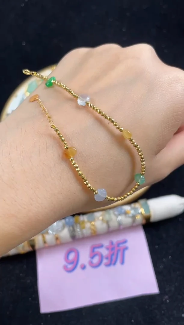 【闪购商品】翡翠套链18K金镶嵌一个  JK429