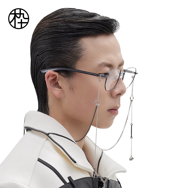 MUJOSH/木九十池磊联名不规则眼镜创意金属木腿MJ102FJ023