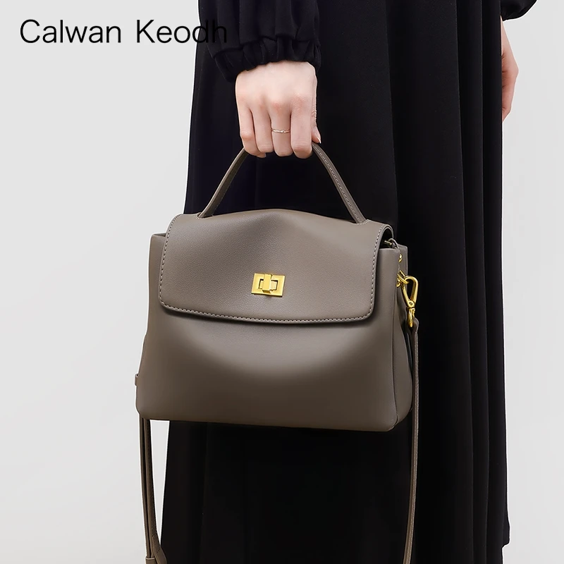 Calwan Keodh真皮包包女包2025款轻奢手提包生日礼物送女友送老婆