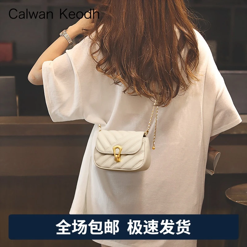 Calwan Keodh真皮包包女士斜挎包上档次包包生日圣诞礼物送女生