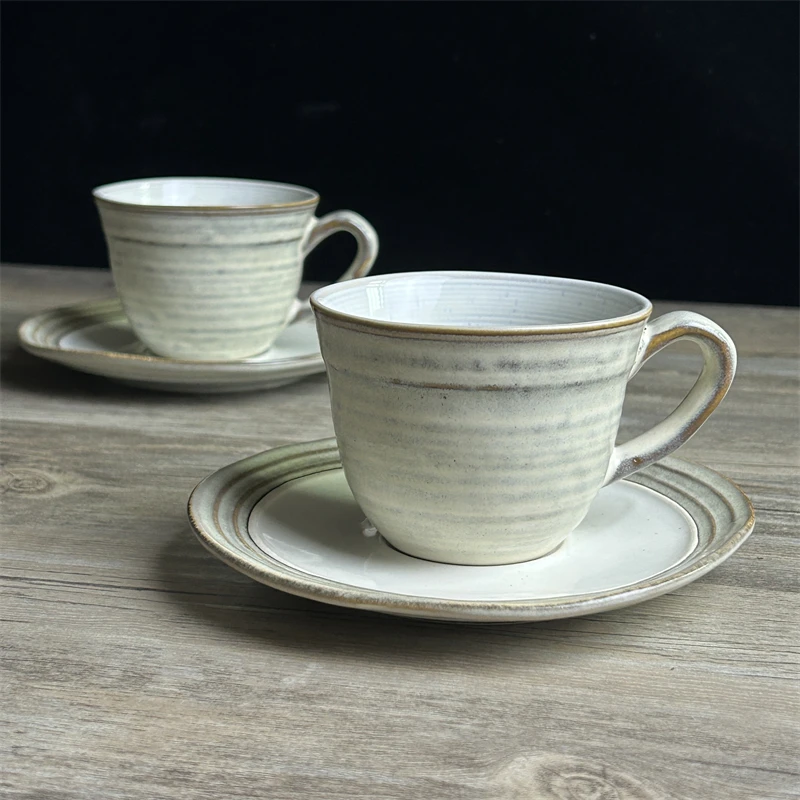 格雷设计师款咖啡杯小众复古陶瓷杯碟套装拿铁下午茶杯 瑕疵 034
