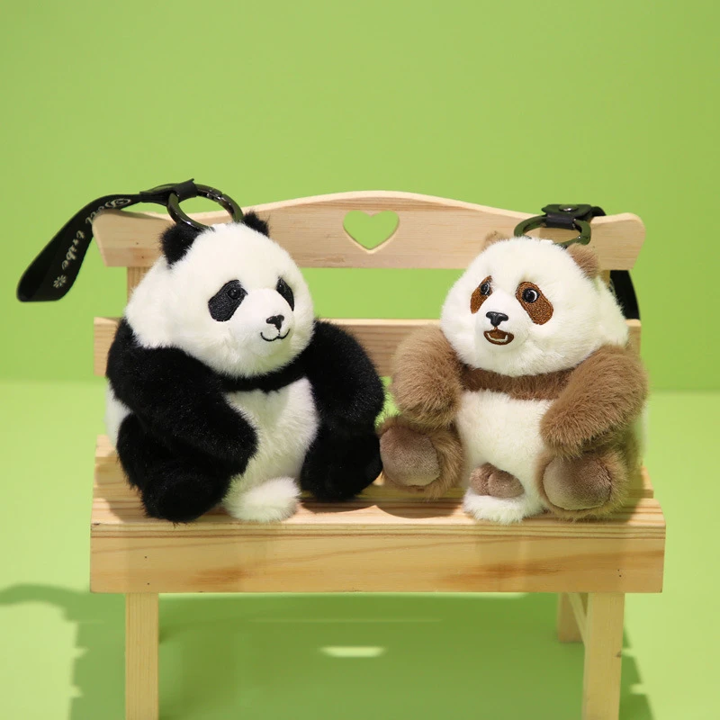 正版熊猫挂件可爱萌兰大熊猫七仔熊猫玩偶花花毛绒玩具生日礼物女