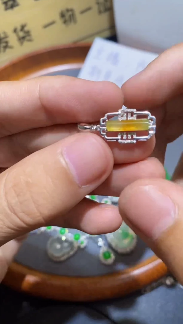 【闪购商品】翡翠颈饰18K金镶嵌寄售商品不退换