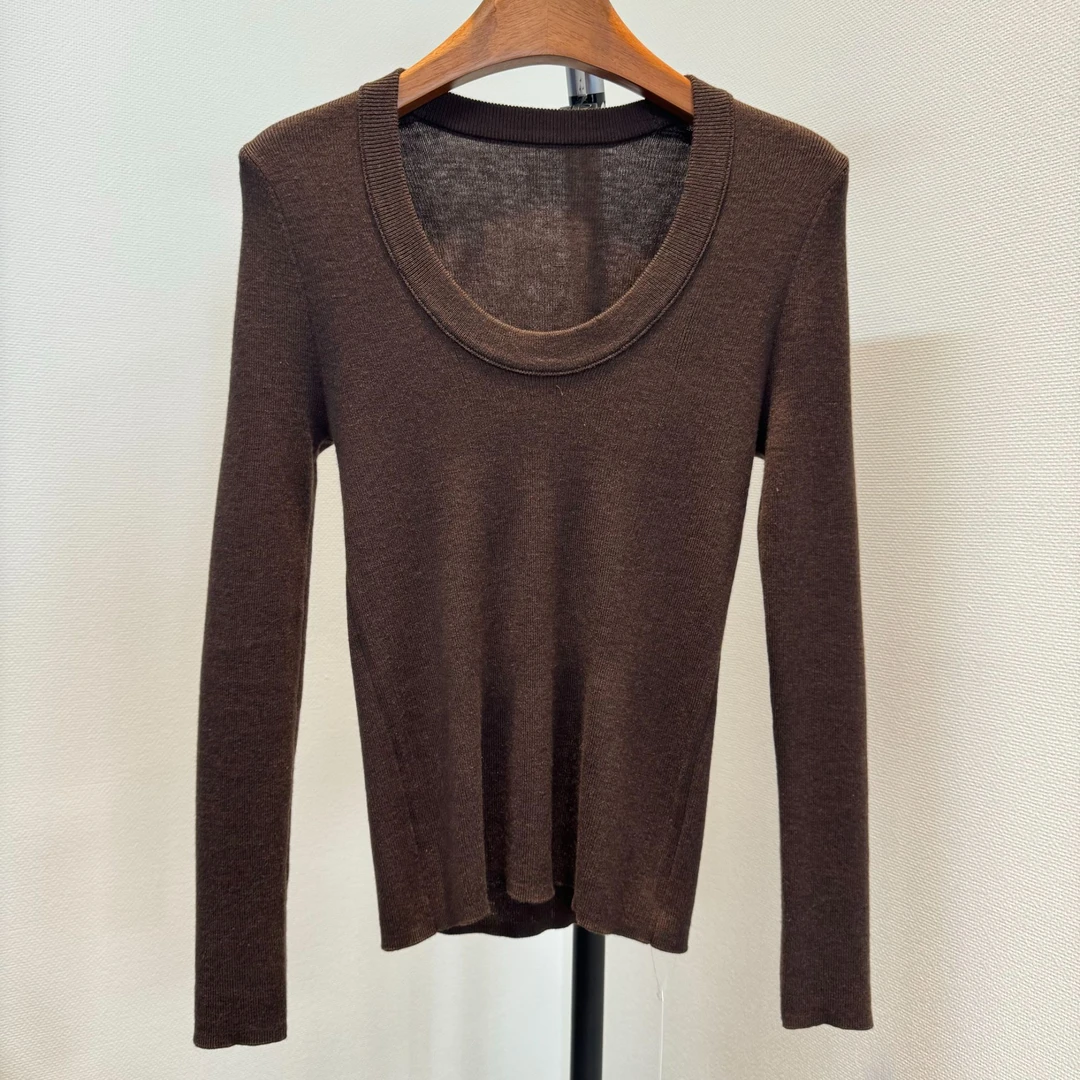 【依依精选】气质长袖时尚1ZD88901百搭修身圆领秋冬休闲毛衫毛衣